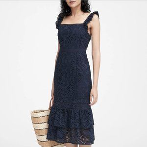 Banana Republic Eyelet Pinafore Dress - Size 4
